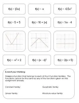 Identifying Function Families from Tables of Values