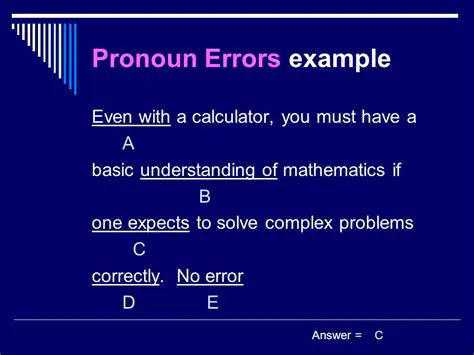 Identifying Pronoun Errors