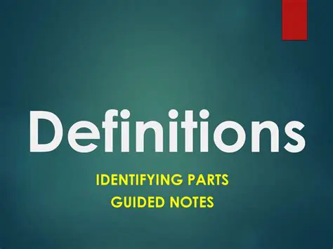 Identifying the Definitions
