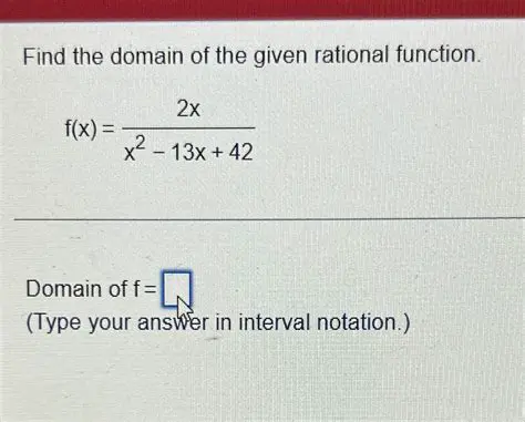 Identifying the Domain of the Given Rational Expression