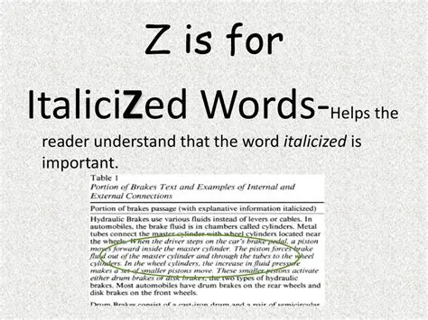 Identifying the Italicized Word