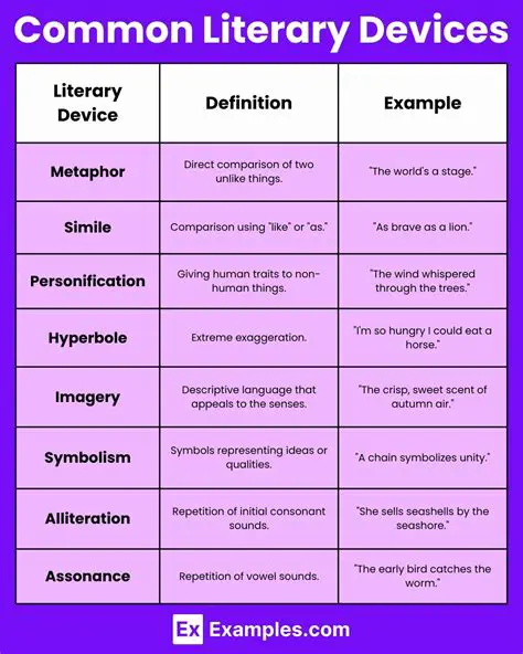 Identifying the Literary Device