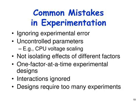 Ignoring experimental conditions