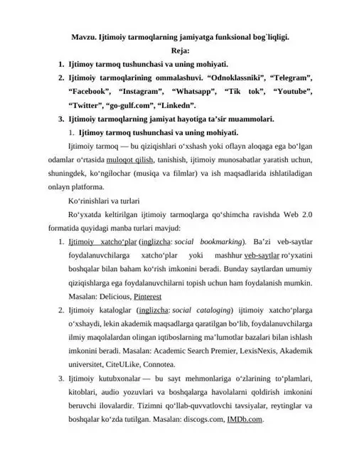 Ijtimoiy tarmoqlarning rahmati