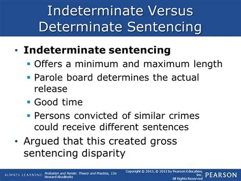 Implement determinate sentencing
