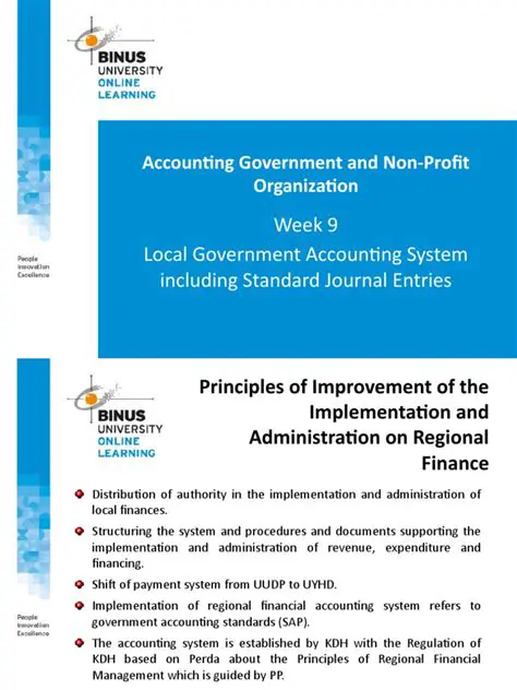 Implementation of a good local government accounting system