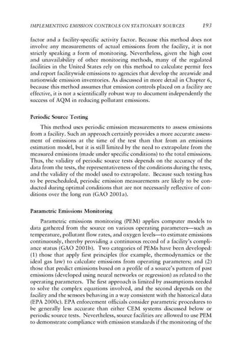 Implementing emission controls
