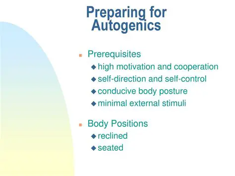 Importance of Body Position in Autogenics