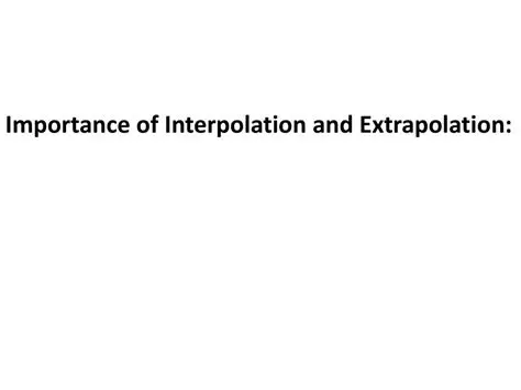 Importance of Interpolation