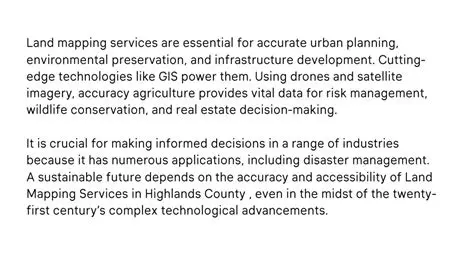 Importance of Land Mapping