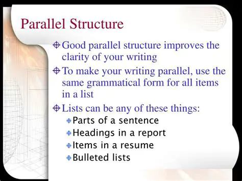Importance of Parallel Structure