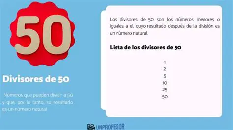 Importancia de los Divisores de 50