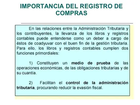 Importancia del Registro de Compras