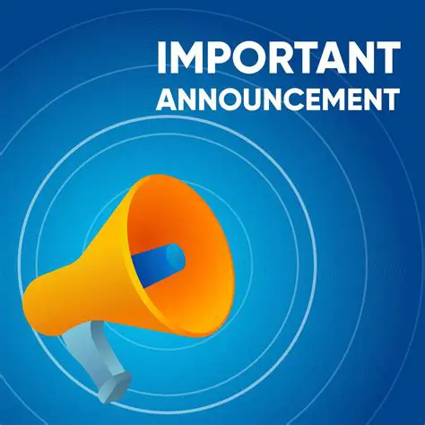 Important news and announcements