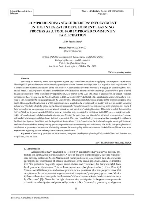 Improved community participation