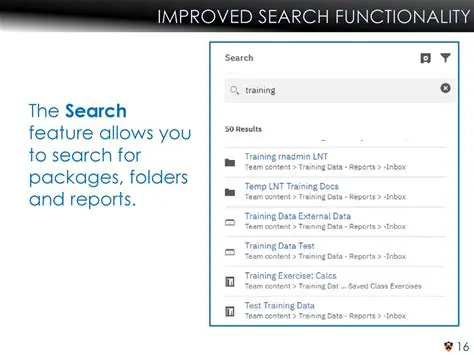 Improved search functionality