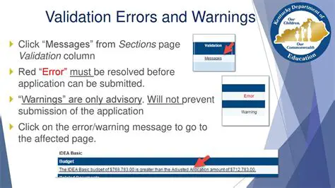 Improving the validation warning
