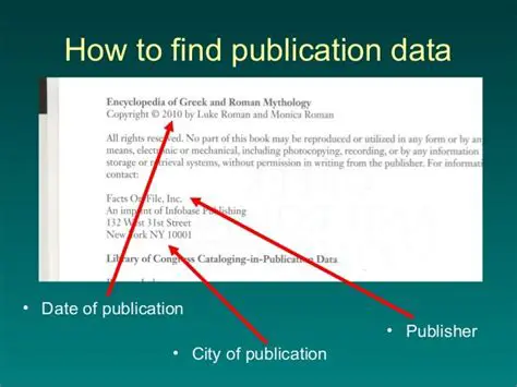 Include the publisher and date of publication