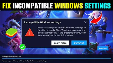 Incompatible game settings