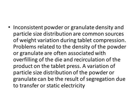 Inconsistent particle density