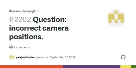 Incorrect camera direction values