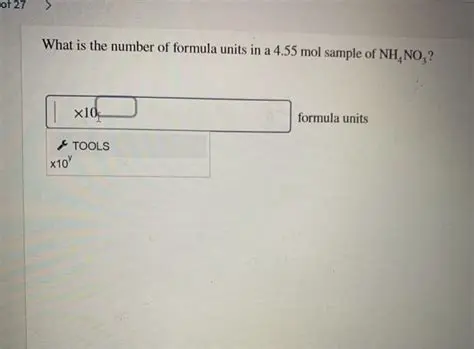 Incorrect number of formula units