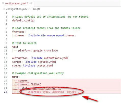 Incorrect sensor configuration