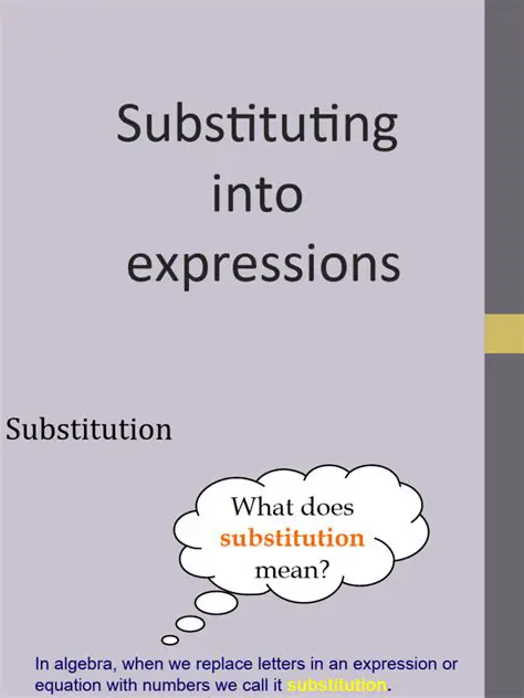 Incorrectly substituting expressions