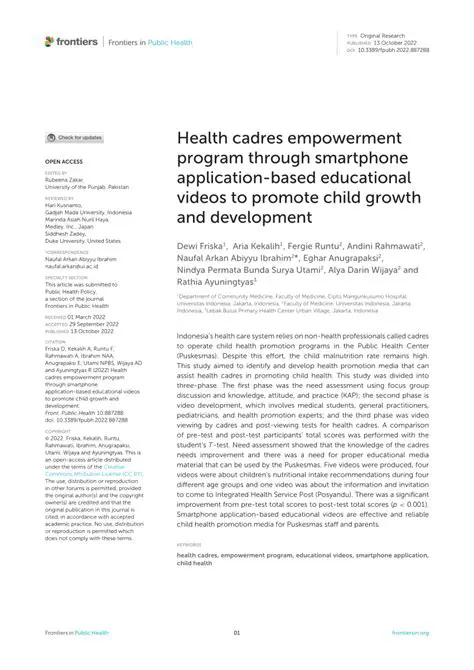 Increase the active role of health cadres and standby villages