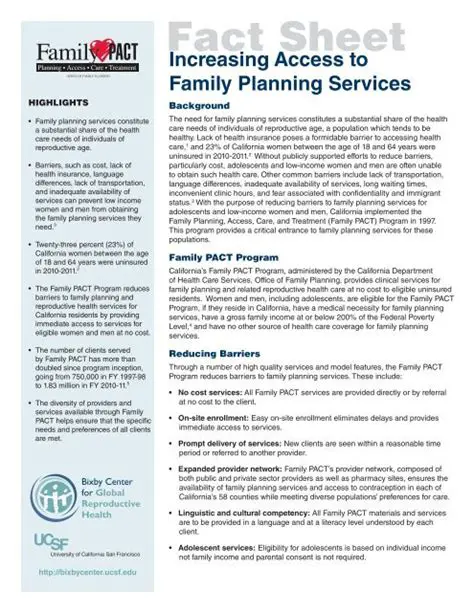 Increasing access to family planning services is also very important