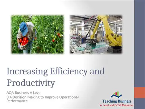 Increasing Efficiency and Productivity