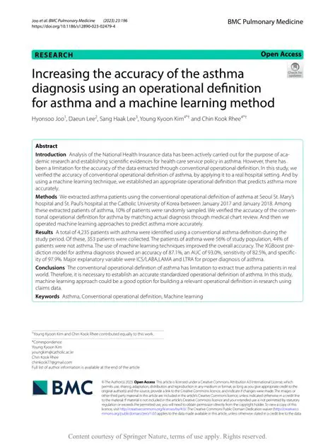 Increasing the accuracy of diagnosis