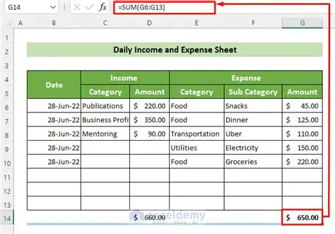 Initial Budget and Daily Expenses
