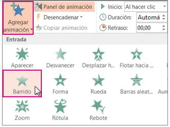 Insertar animaciones y efectos