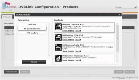Installing DVBLink for KartinaTV