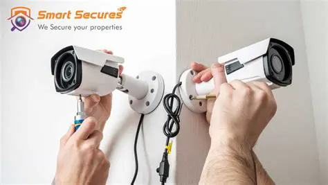 Installing security cameras and alarms