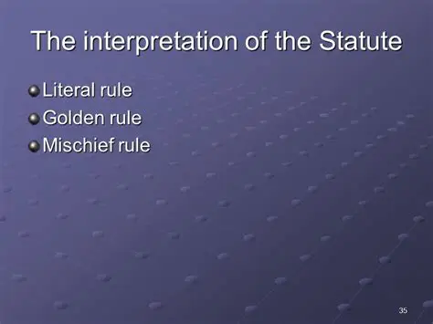 Interpretation of the Statute