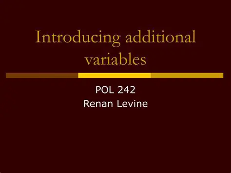 Introducing additional variables