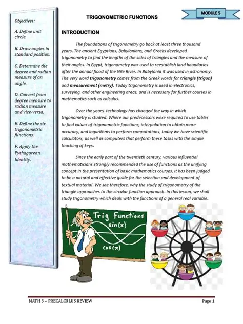Introduction to Angle Measures and Trigonometric Functions