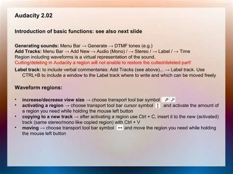 Introduction to Audacity and LAME