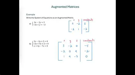 Introduction to Augmented Matrices