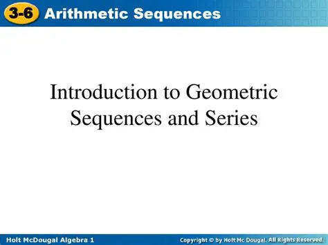 Introduction to Geometric Sequences
