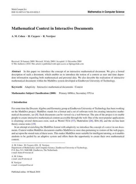 Investigating Mathematical Context