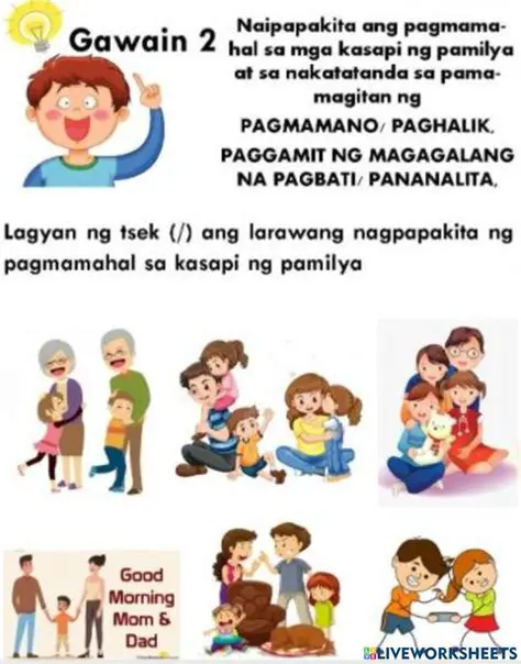 Isang magulang na nagpapakita ng pagmamalasakit sa kanyang anak
