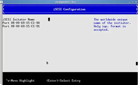 iSCSI Configuration Manager