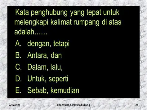 Kalimat Rumpang dan Kata Hubung