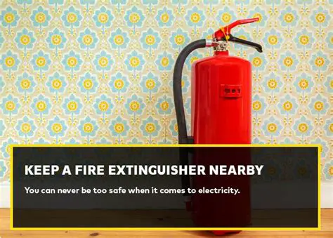 Keep a fire extinguisher nearby
