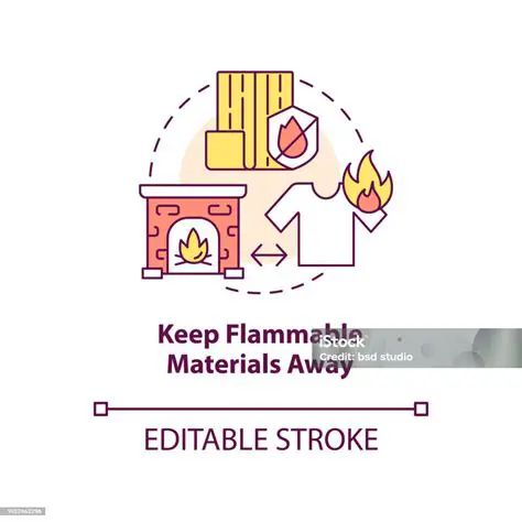 Keep flammable materials away from heat sources