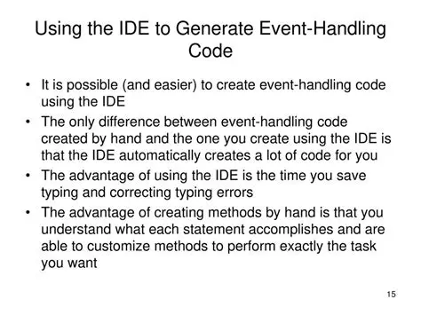 Keep your event handling code concise and readable