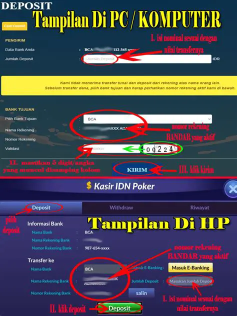 Kemudahan dalam proses deposit dan withdraw